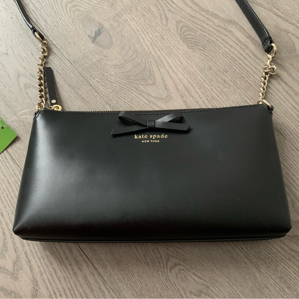 NWT Kate Spade Black Crossbody Purse with bow